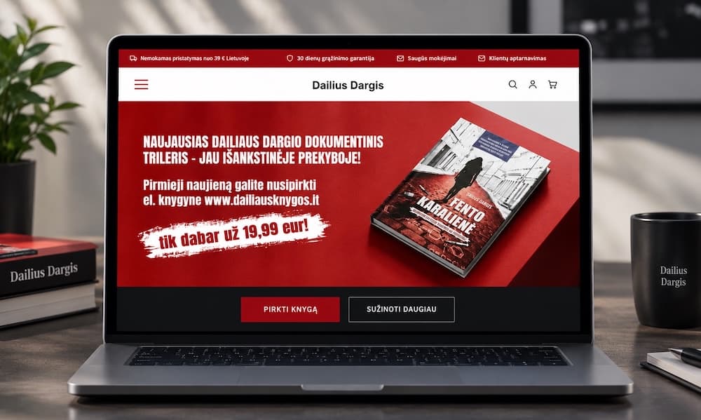 Dailiaus knygos — WooCommerce knygynas autoriui